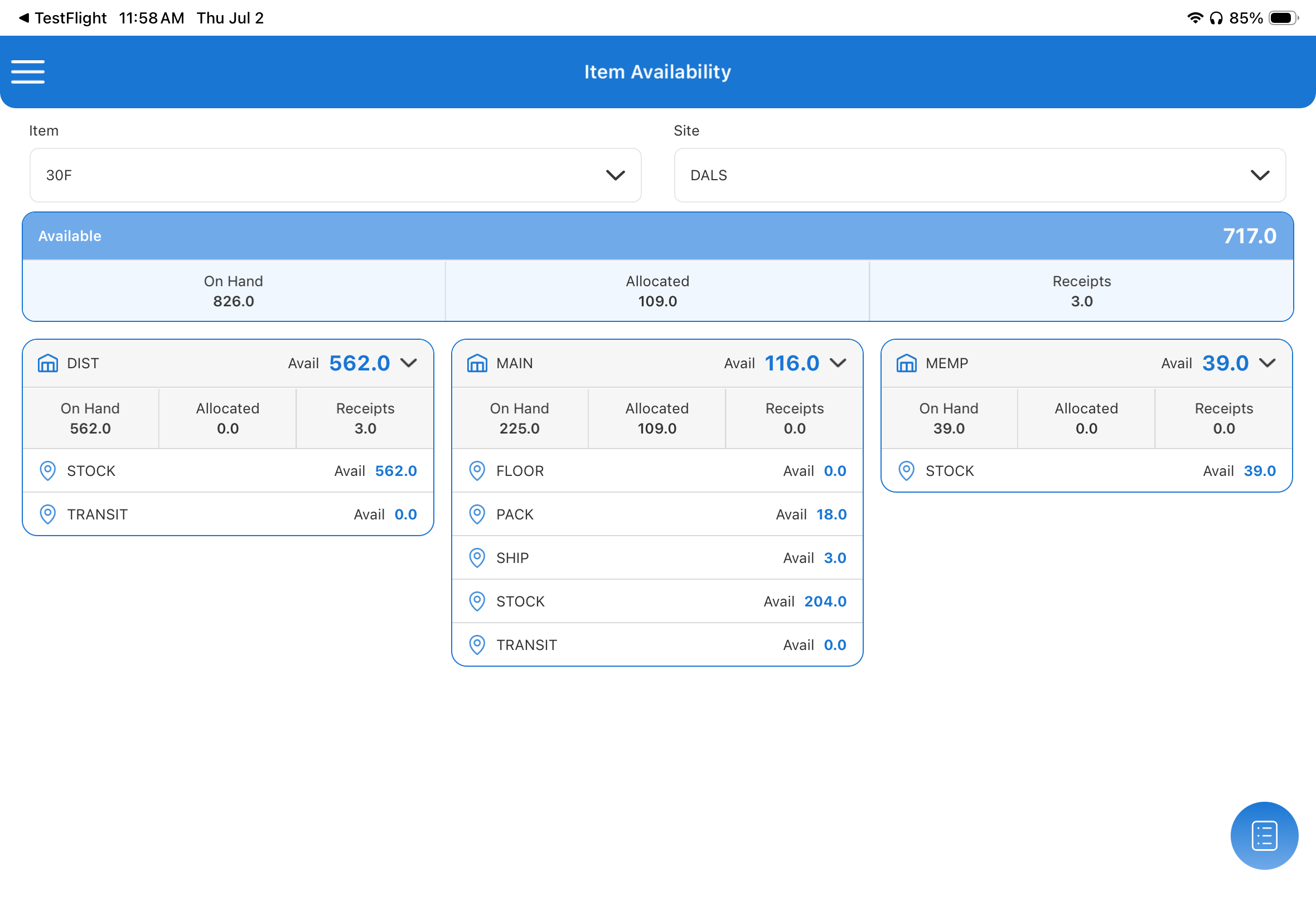 Availability mobile