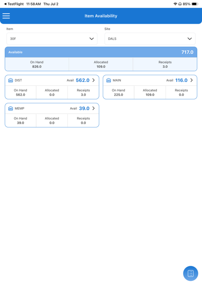 SyteRoam Real-time Inventory
